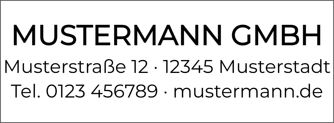 Vorschau der Vorlage 38x14 Firma
