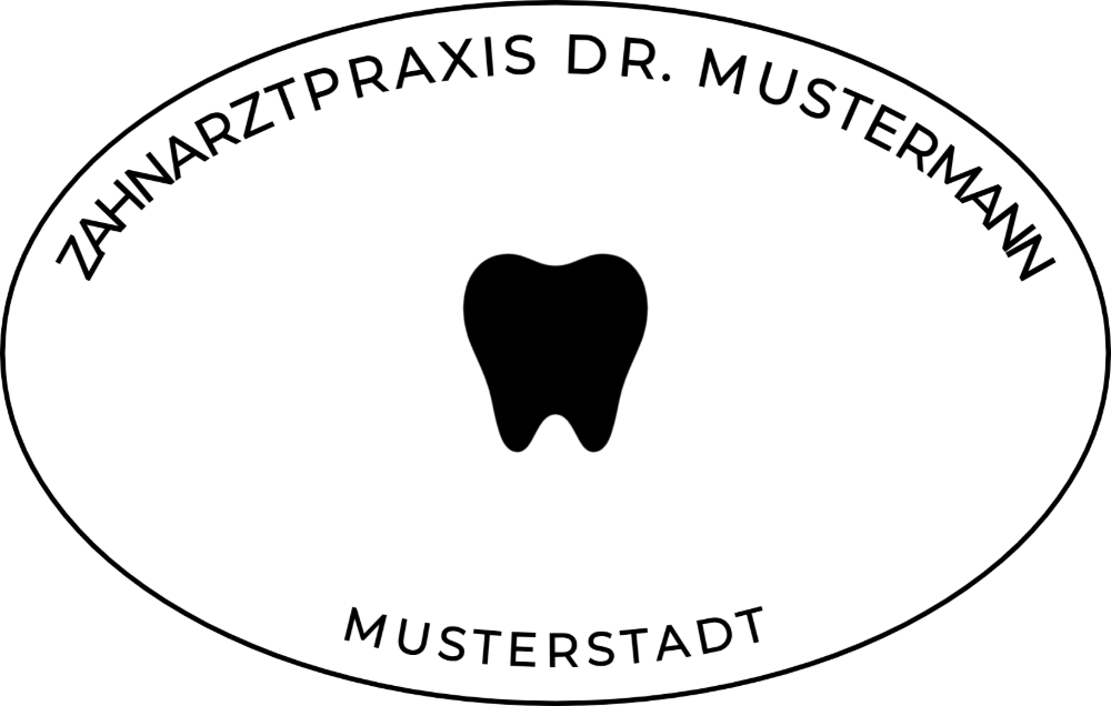 Vorschau der Vorlage 55x35 oval Zahnarztpraxis