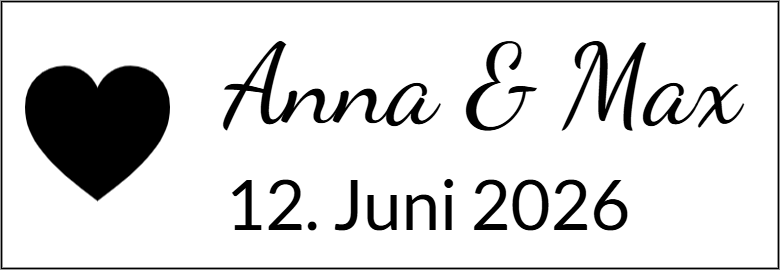 Vorschau der Vorlage 26x9 Hochzeit